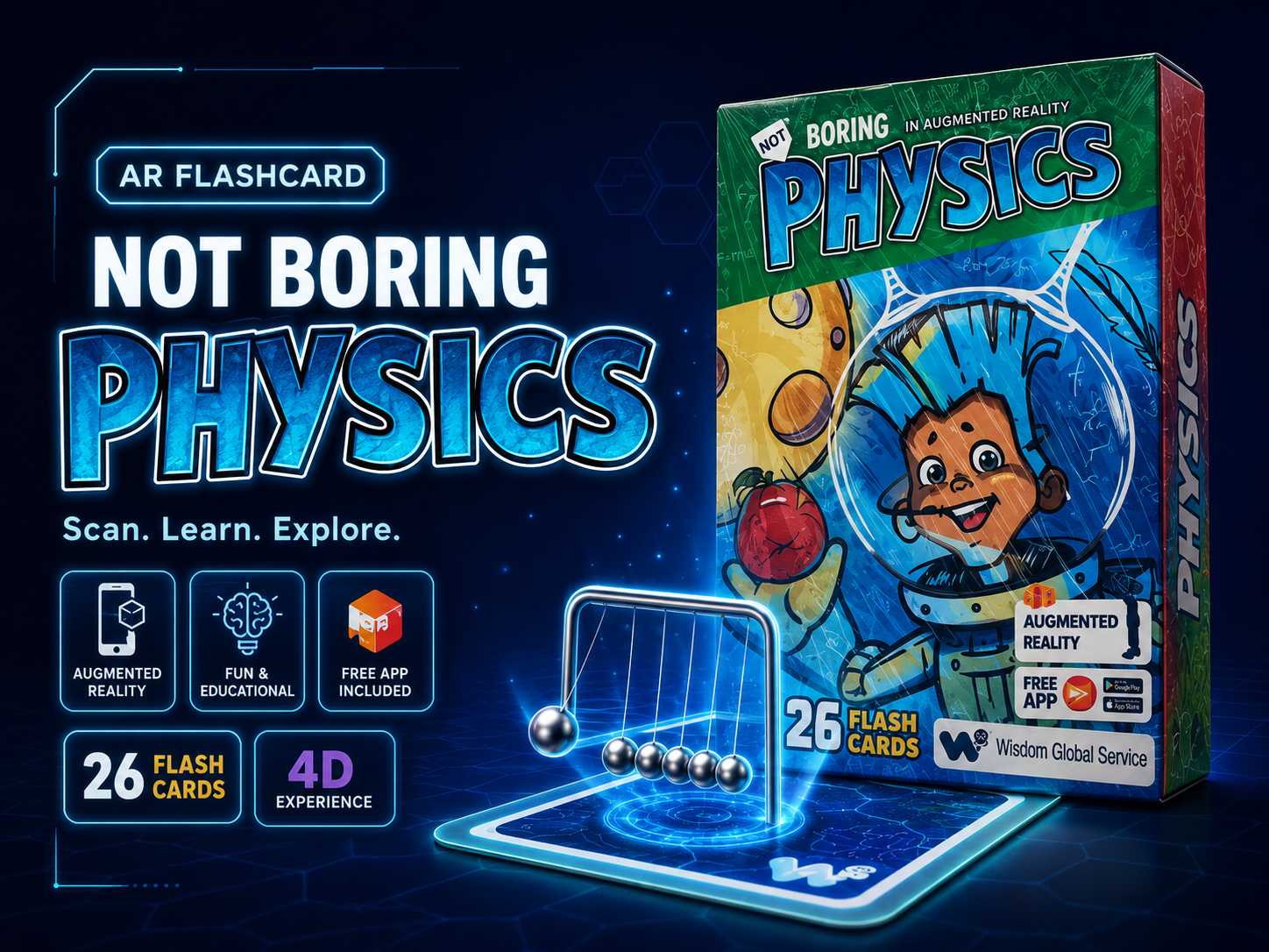 Not Boring Physics 4D Flash Cards - Set of 26